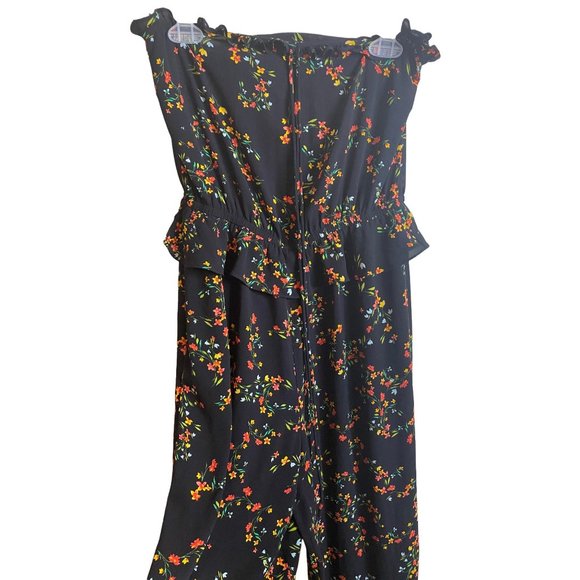 CeCe halter jumper black multicolored floral - Picture 6 of 10